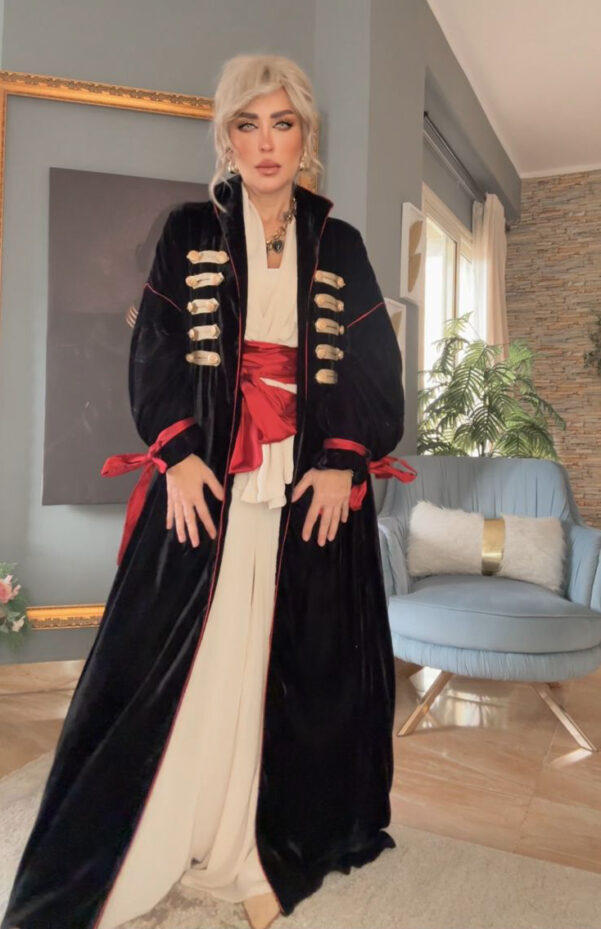 ​Velvet Military Abaya Black