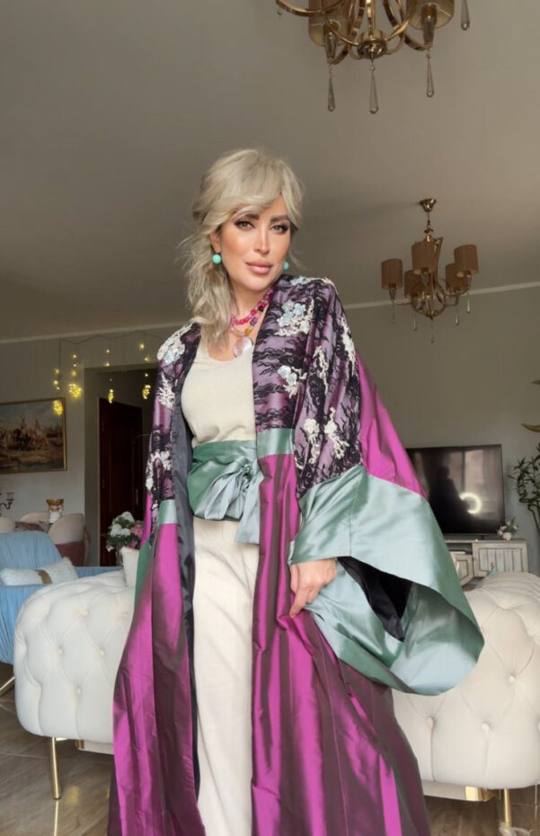Royal Orchid taffata – Abaya